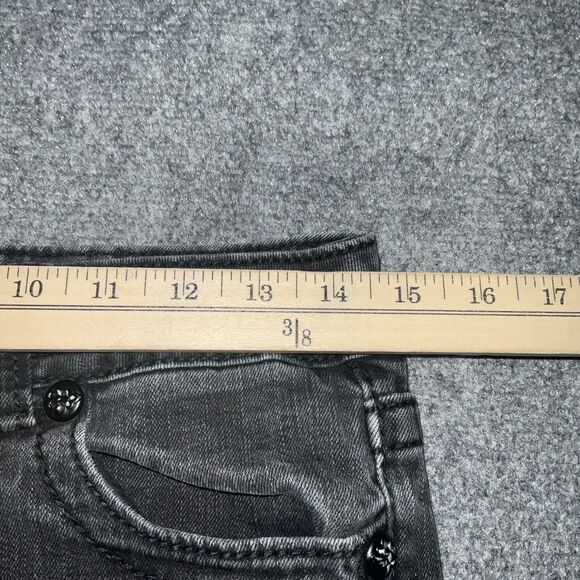 Miss Me Jeans Womens Size 28 Black Denim Skinny JS4009S29 Flap Pockets - Picture 4 of 12